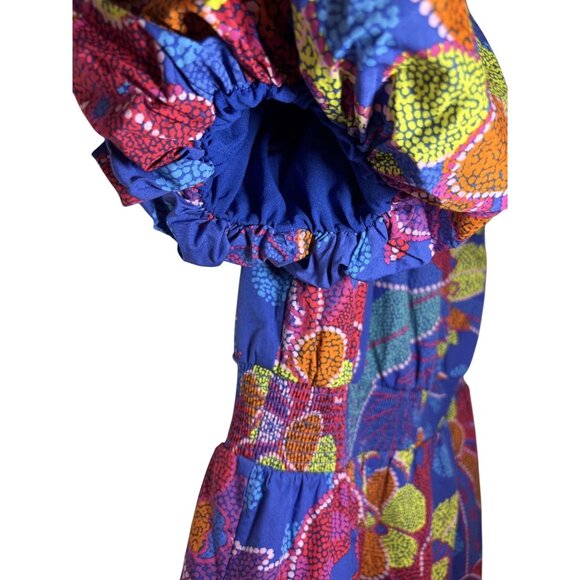 Sugarlips Asymetrical Boho Feminine Floral Lined Midi Dress W/Pockets Size Med - Picture 4 of 7